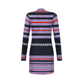 Movie Beetlejuice Beetlejuice (2024) Astrid Stripe Purple Dress Outfits Cosplay Costume Halloween Carnival Suit